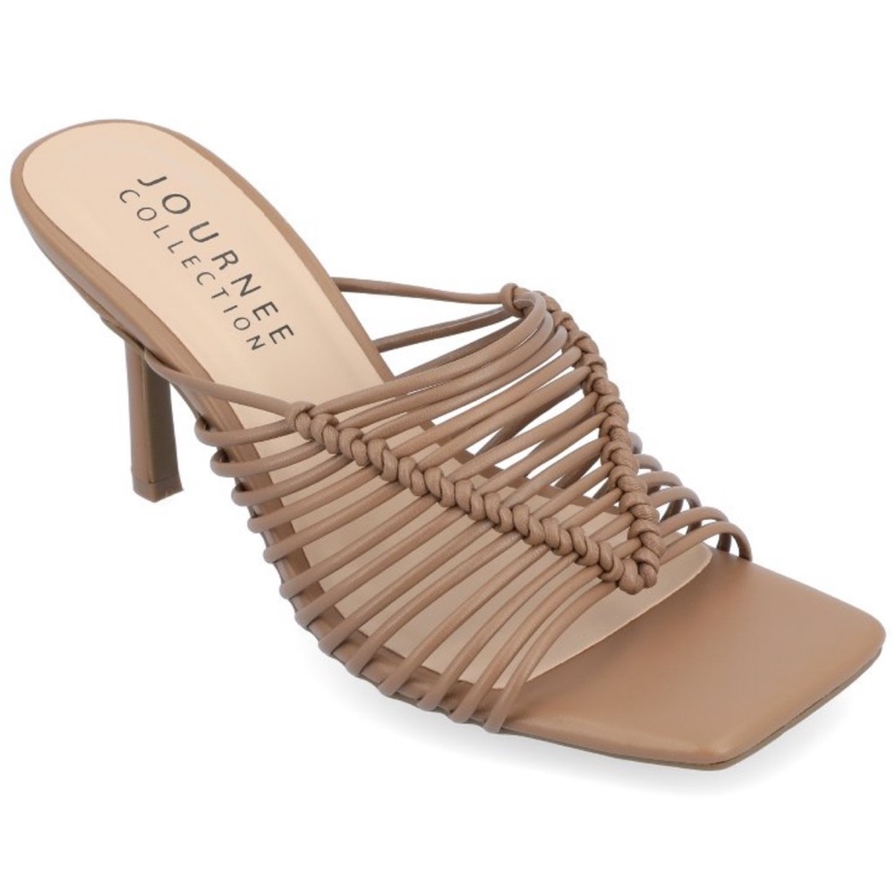 Journee Collection Womens Saskia Tru Comfort Foam Open Toe Heels size 9.5